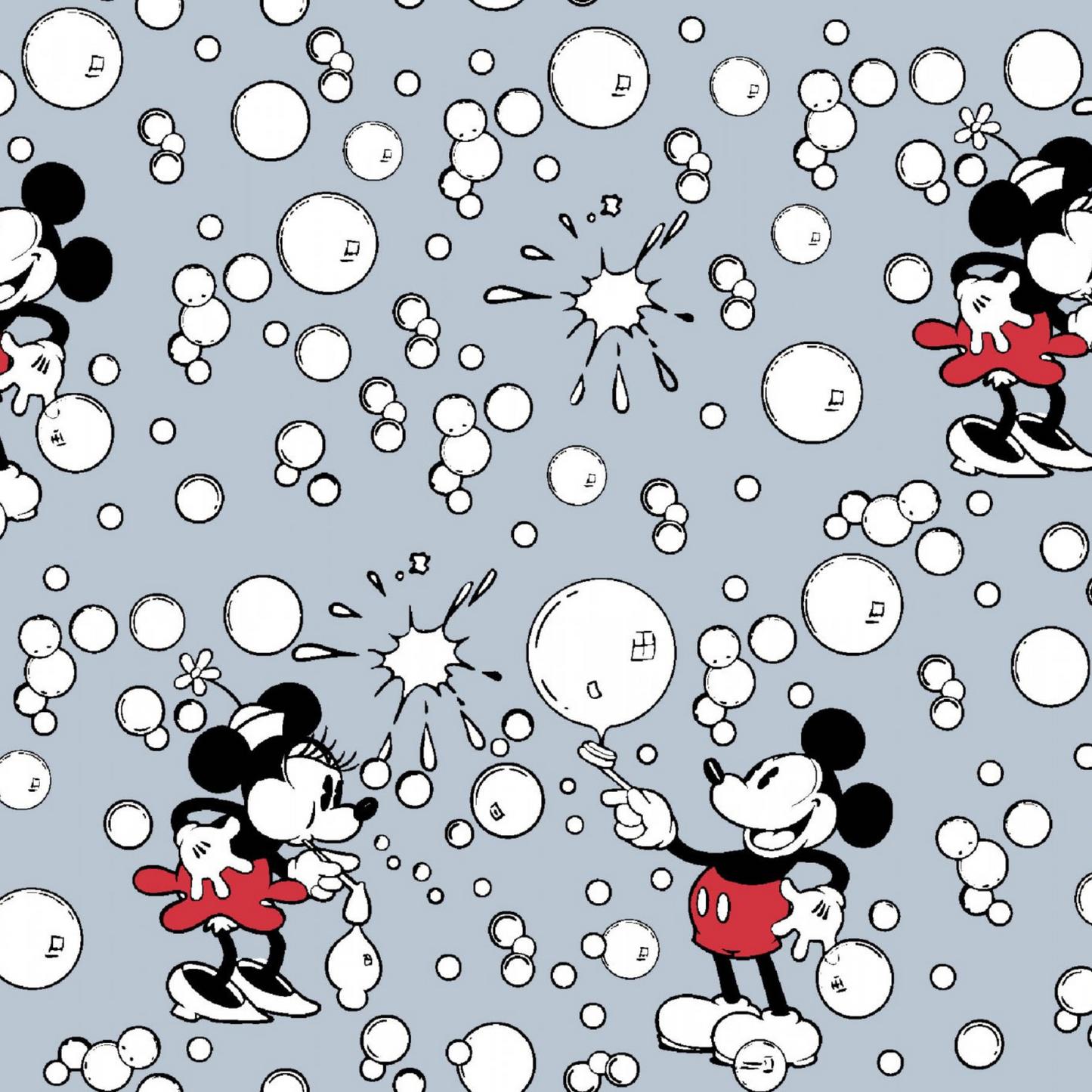 Mickey and Minnie Mouse Cotton Quilt Fabric Yardage & Disney Panel Only