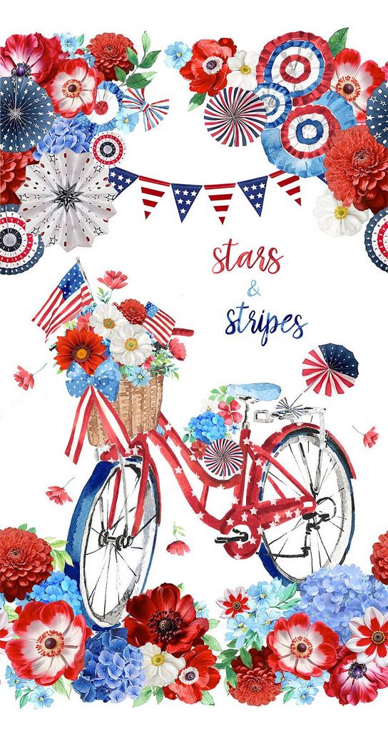 Stars & Stripes Quilt Kit - 3 yards & A Panel Pattern by Material Girlfriends