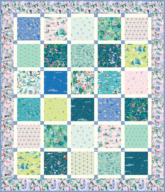 Pixie Squared Forever Neverland Custom Quilt Kit uses Precut 10" Squares (coming soon)