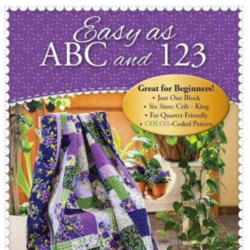 Easy as ABC and 123 Quilt - Poppy Dreams & Poppy Hill Beginner Queen Size Quilt Kit
