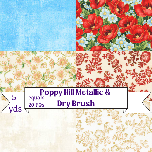 Easy as ABC and 123 Quilt - Poppy Dreams & Poppy Hill Beginner Queen Size Quilt Kit
