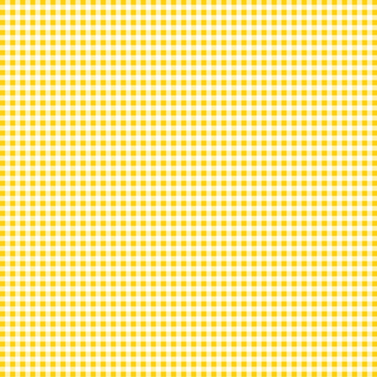 Yellow Gingham Cotton Fabric - Susybee Basics Sweet Bee Collection - SB20268-310