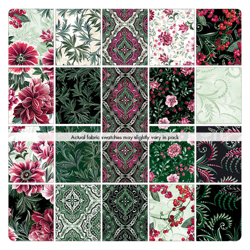 Winterberry Floral STRIP-PIES pre-cut 2.5 inch jelly roll stripes