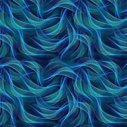 Ocean Life FQs Bundle - Sea Turtle and Electric Ocean Fabric