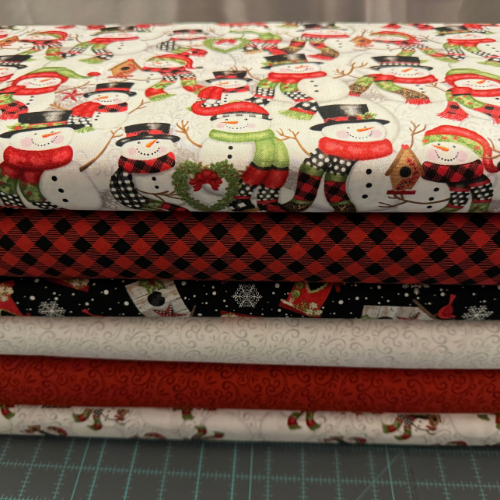 Snow Place Like Home - Red & Black Plaid REMNANT piece 1/2 yard