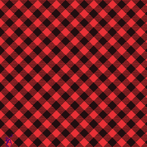 Snow Place Like Home - Red & Black Plaid REMNANT piece 1/2 yard