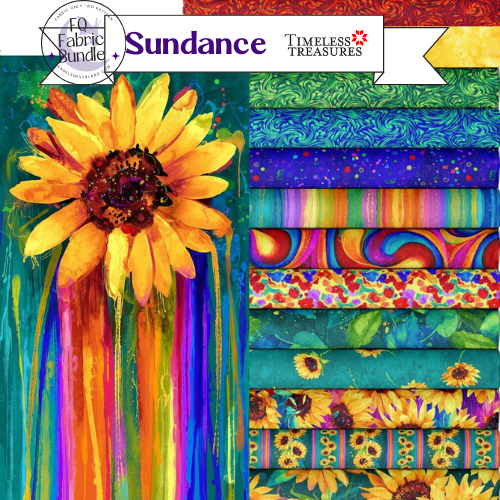 Sundance Sunflower Fabric Collection of Fat Quarters & Panel Bundle