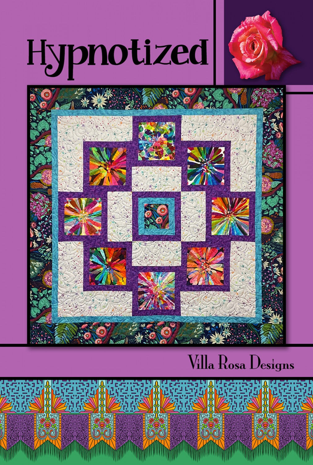 Digital RoseCard Hypnotized Quilt Pattern - FREE online tutorial available