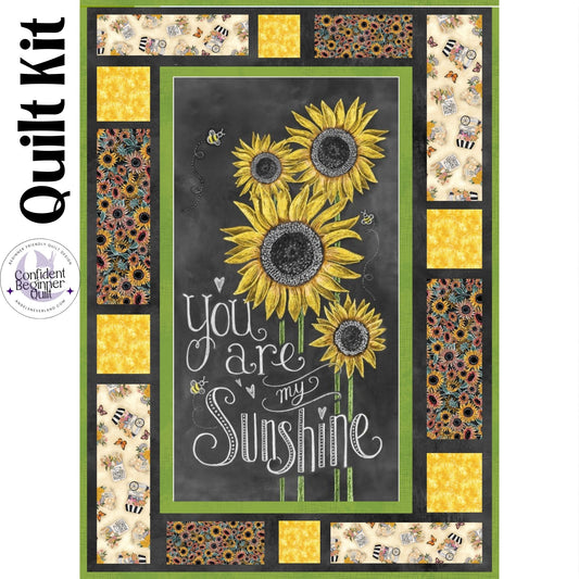 You Are My Sunshine Flower Market Message Board Sunflower Quilt Kit