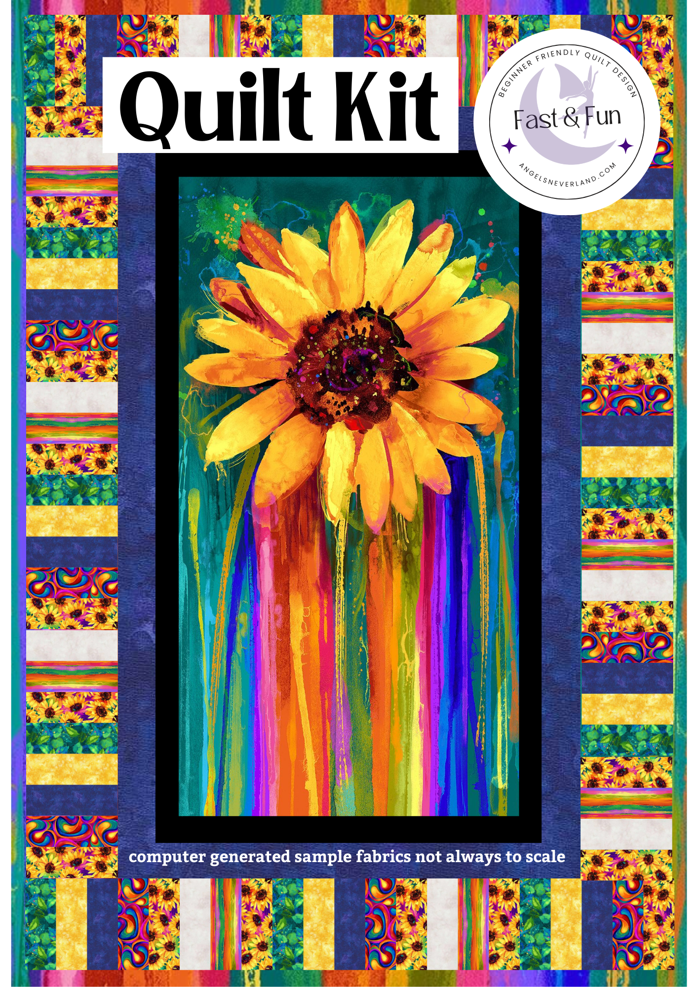 Sundance - ON KEY Beginner Quilt Kit with Sunflower Fabric