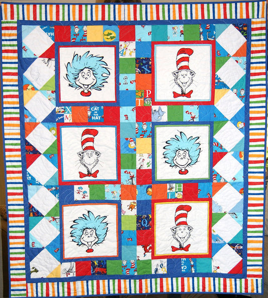 Angels Neverland Cat in the Hat Fun Quilt Kit with Thing One and Thing Two