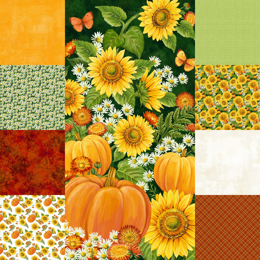 Angels Neverland fabric bundle Sunshine Harvest 1 yard Fall Fabric Bundle Cut & Curated by Angels Neverland