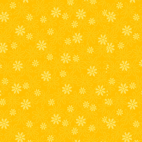 Angels Neverland Fabric Yellow Stencil Flower You Are My Sunshine Blender Coordinates Cotton Fabric by the Yard