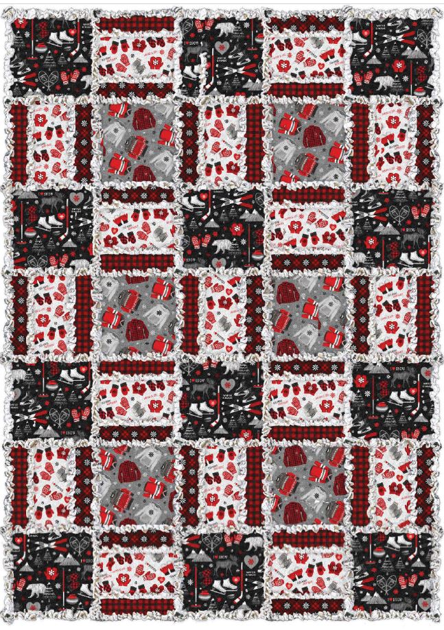 Angels Neverland Free Quilt Pattern FREE PATTERN digital download Cozy Up by Northcott Flannel Rag Quilt Pattern