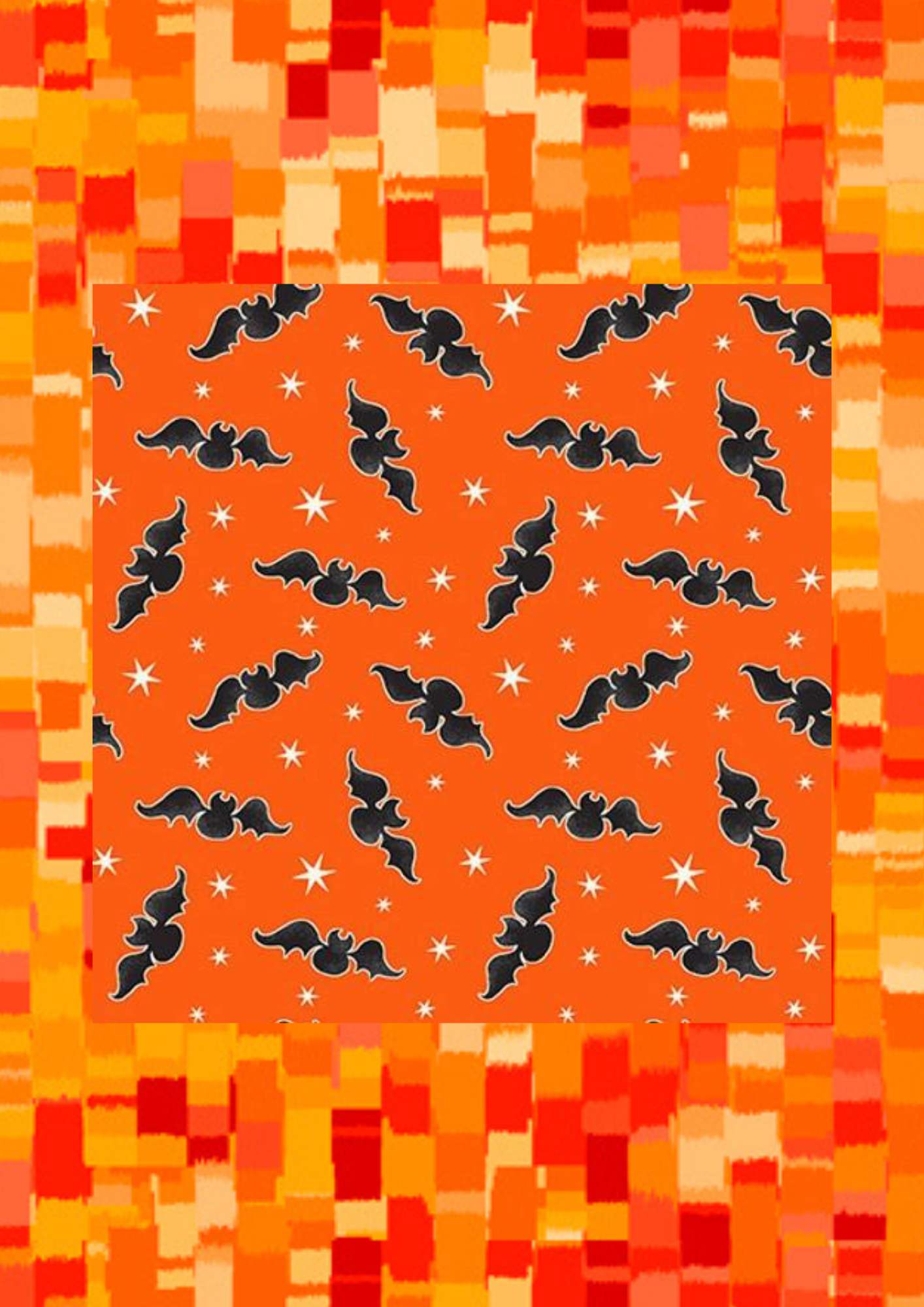 Angels Neverland Quilt Kit Halloween Quilt Kit featuring Northcott Gnomes Night Out Cotton Fabric Border with traditional Halloween Motifs