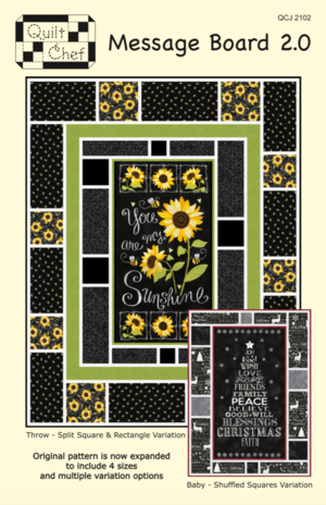 Angels Neverland Quilt Kit Message Board Quilt Kit, You are my Sunshine by Timeless Treasures, Sunflower Panel, Sunflower fabric Quilt Kit