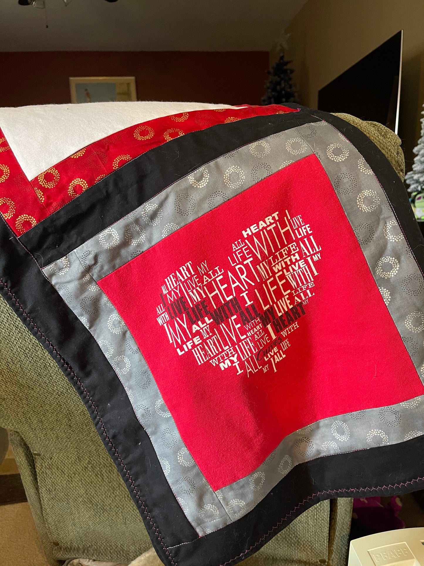 Angels Neverland Quilts & Comforters Heirloom Custom T-shirt Memory Quilt lap size with 4 T-shirts, Bereavement gift, memory blanket