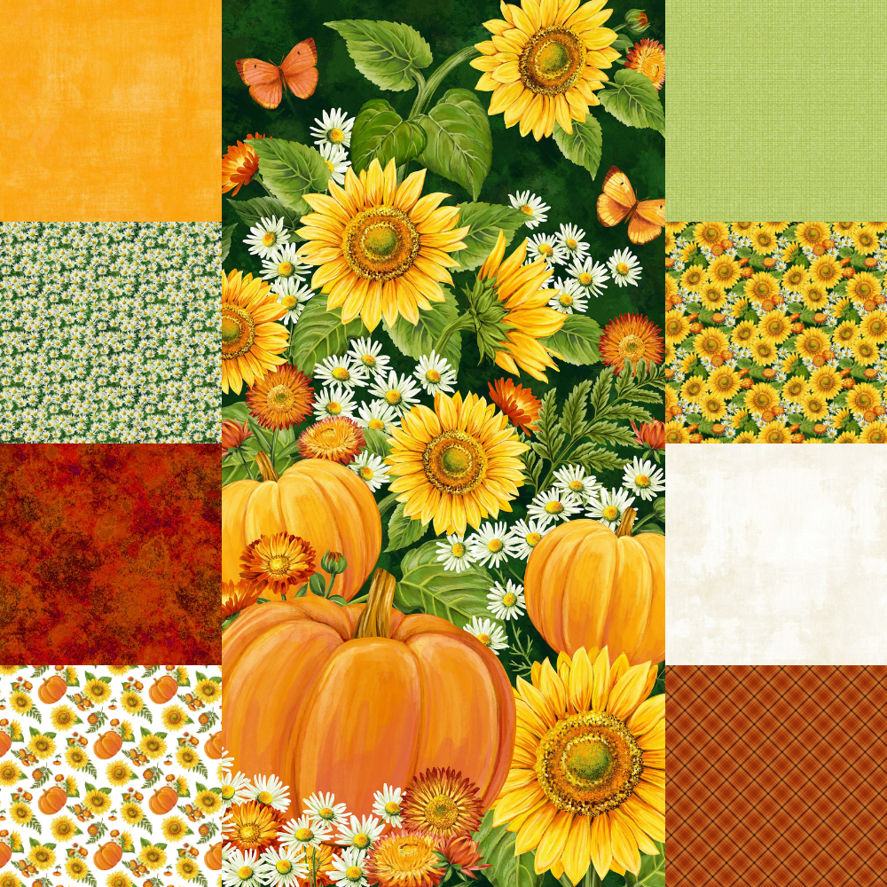 Angels Neverland Sunshine Harvest 1/2 yard Bundle Cut & Curated by Angels Neverland