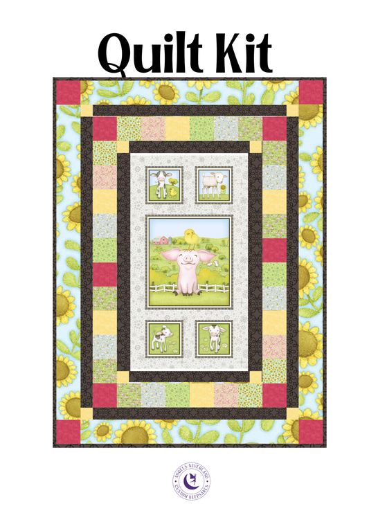 Angelsneverland Quilt Kit Farm Babies Panel Quilt Kit using Picture This Pattern