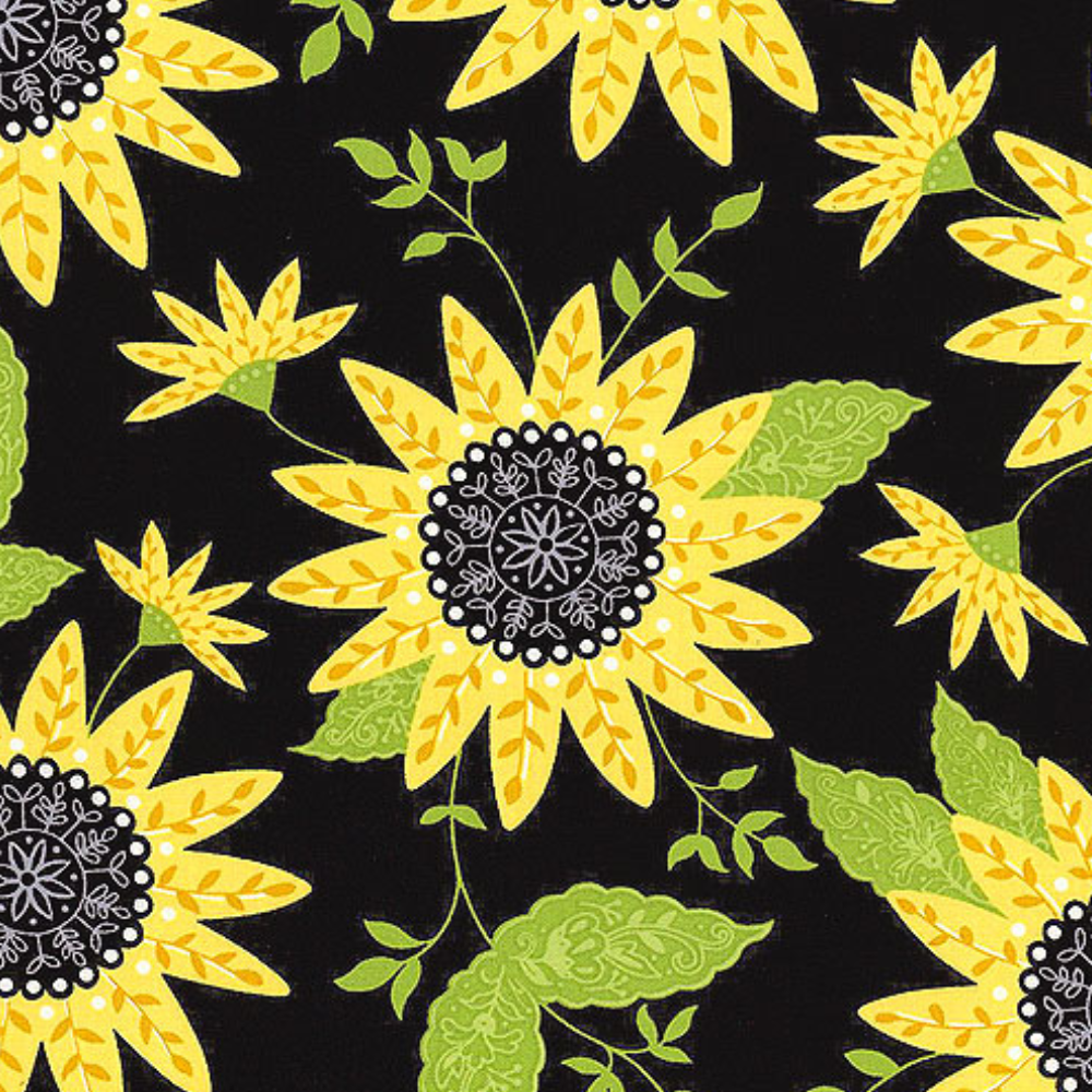 Angelsneverland Quilt Kit Pinwheel Plus One by Fabric Café Quilt Kit with Sunflower Fabric