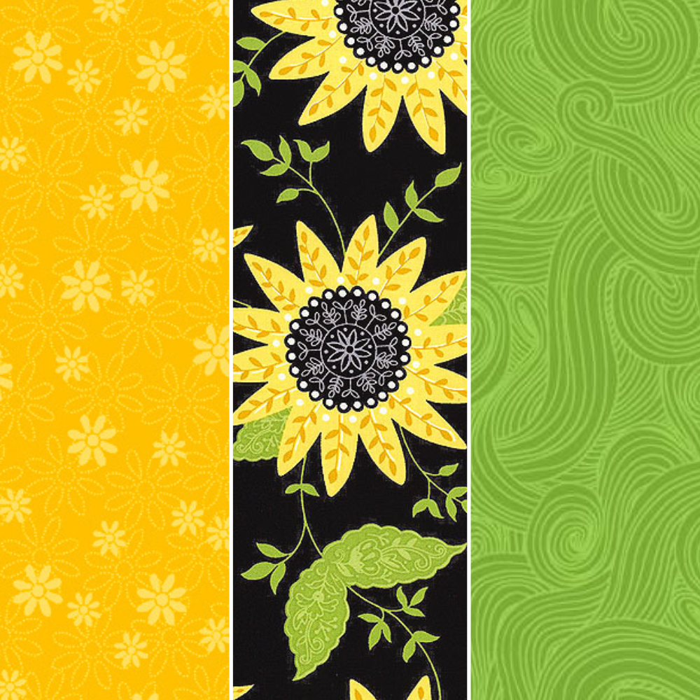 Angelsneverland Quilt Kit Pinwheel Plus One by Fabric Café Quilt Kit with Sunflower Fabric