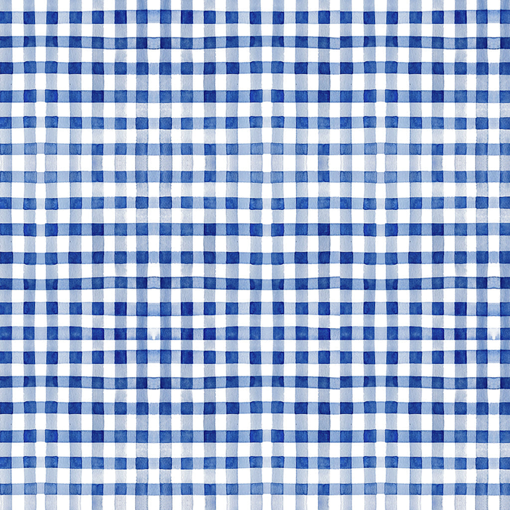 Clothworks Fabric Blue Sunflower Bouquets Gingham Fabric By the Yard, gray, yellow or blue cotton fabric
