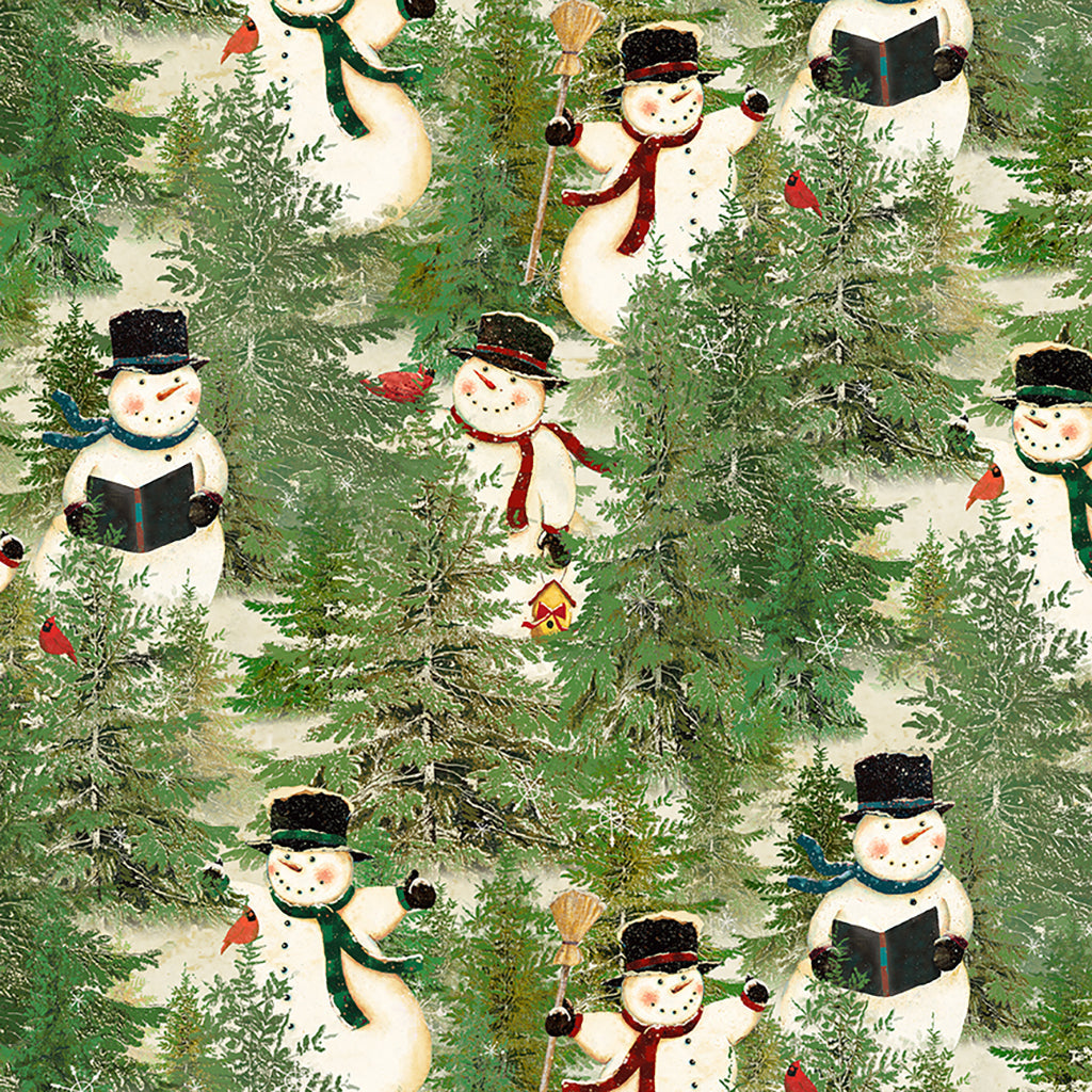 Clothworks Fabric Bundle Snovalley by Clothworks FQ PRECUT BUNDLE 18 pieces with Snowvalley If Kisses were snowflakes I'd Send you a Blizzard Panel