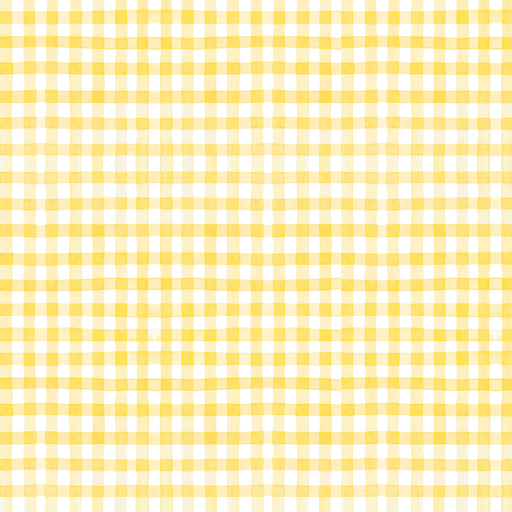 Clothworks Fabric Yellow Sunflower Bouquets Gingham Fabric By the Yard, gray, yellow or blue cotton fabric