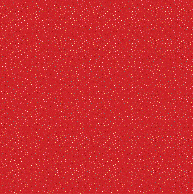 Country Confetti - Hot Tamale Bright Red Blender Fabric Yardage