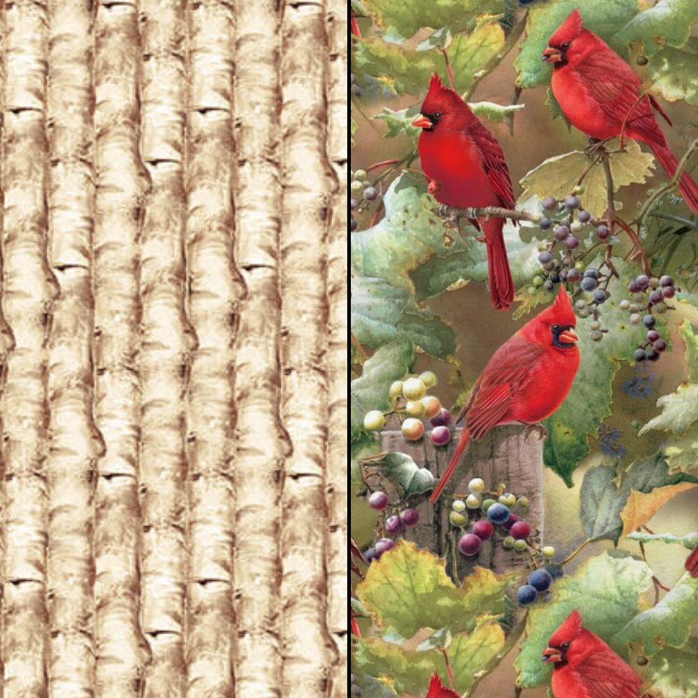 David Textiles Fabric Bundle Sunflower & Bird Panel by David Textiles with coordinating prints 9 Piece Fabric Bundle - (FQ, 1/2 yard & 1 yard bundles)