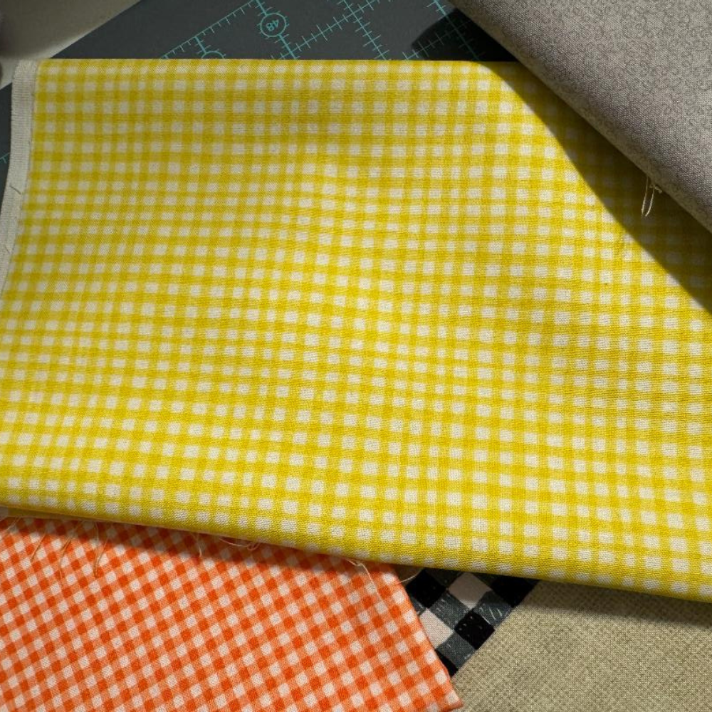 Yellow Gingham Cotton Fabric - Susybee Basics Sweet Bee Collection - SB20268-310