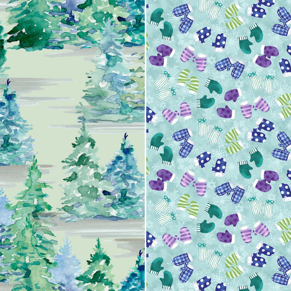Henry Glass fabric bundle Flurry Friends by Henry Glass Curated Fabric Bundle with coordinating fabrics (FQ, 1/2 yard or 1 yard) PREORDER