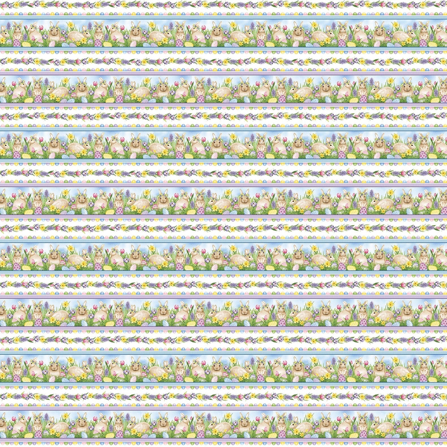 Henry Glass fabric bundle FQ Bundle (20) Hoppy Hunting FQ Bundle (20 pcs) of Easter Egg and Easter Bunny Fabric