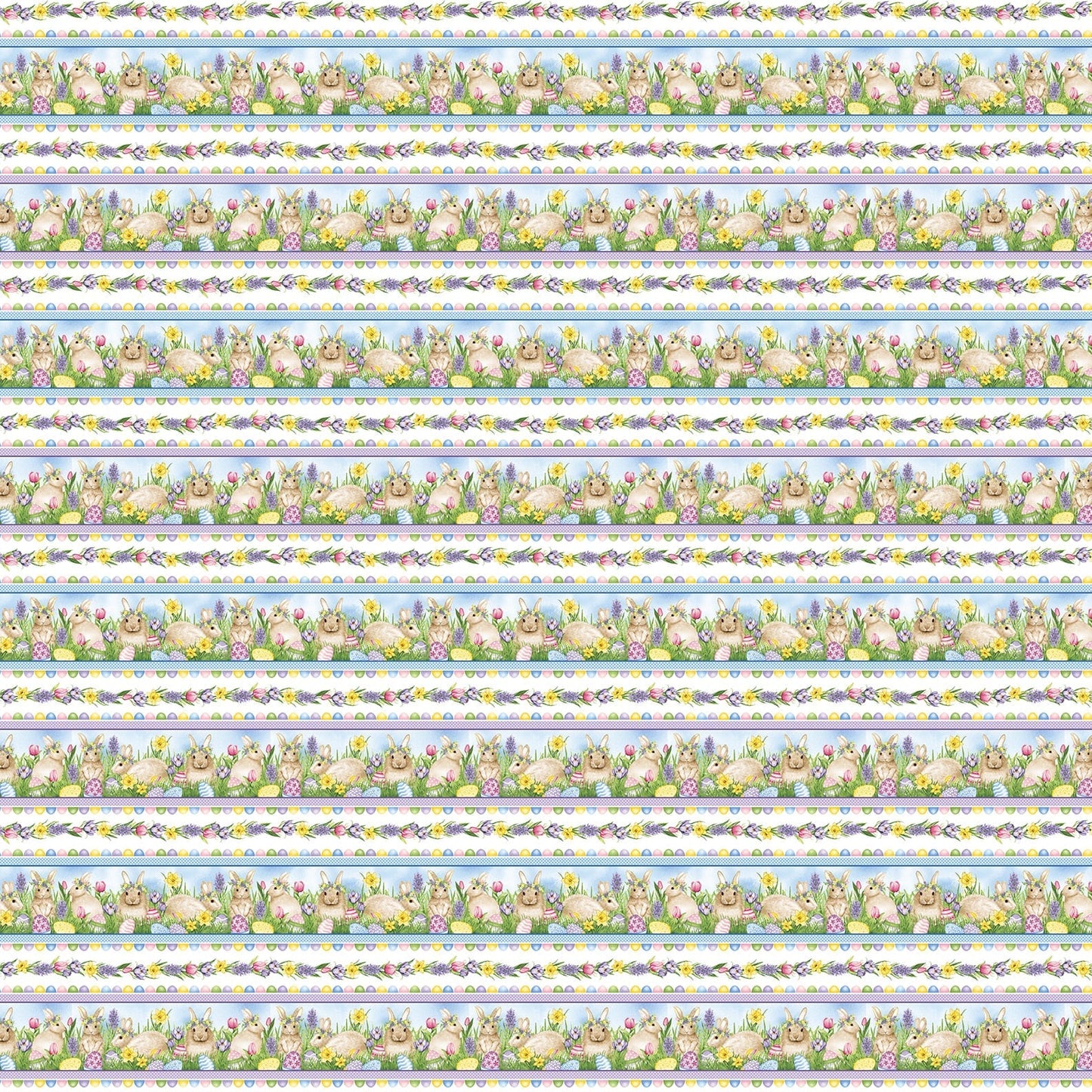 Henry Glass fabric bundle FQ Bundle (20) Hoppy Hunting FQ Bundle (20 pcs) of Easter Egg and Easter Bunny Fabric