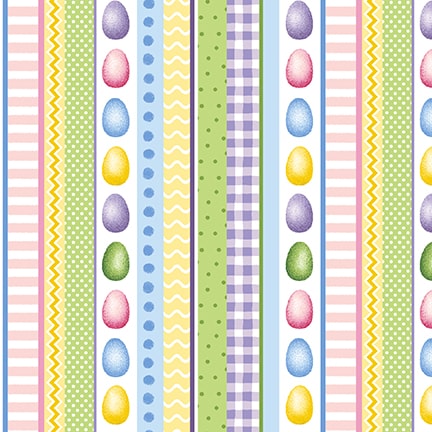 Henry Glass fabric bundle FQ Bundle (20) Hoppy Hunting FQ Bundle (20 pcs) of Easter Egg and Easter Bunny Fabric