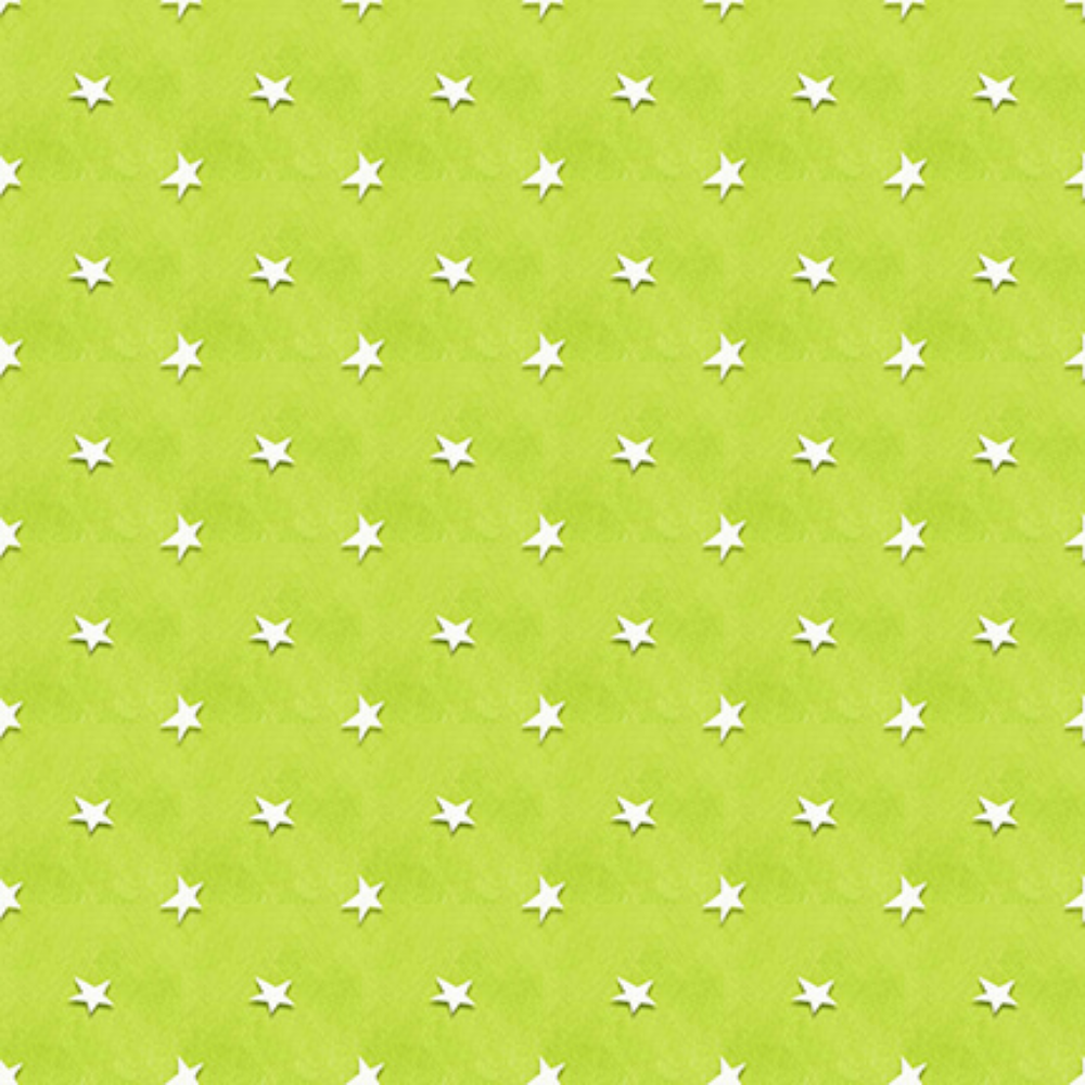 henry glass Fabric FQ (approximately 18" x 21") Halloween Glow in the Dark Fabric by Henry Glass little white stars on lime cotton fabric by the yard