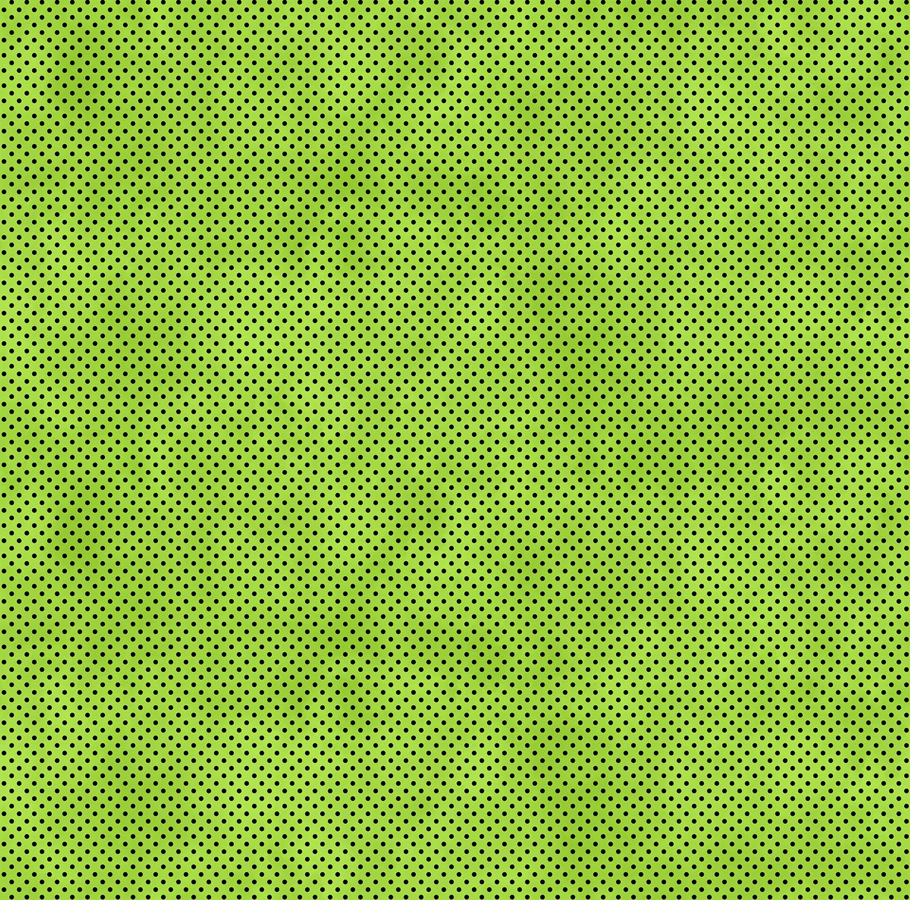 Henry Glass fabric Gnomes Night Black Dots on Lime Cotton Halloween Fabric