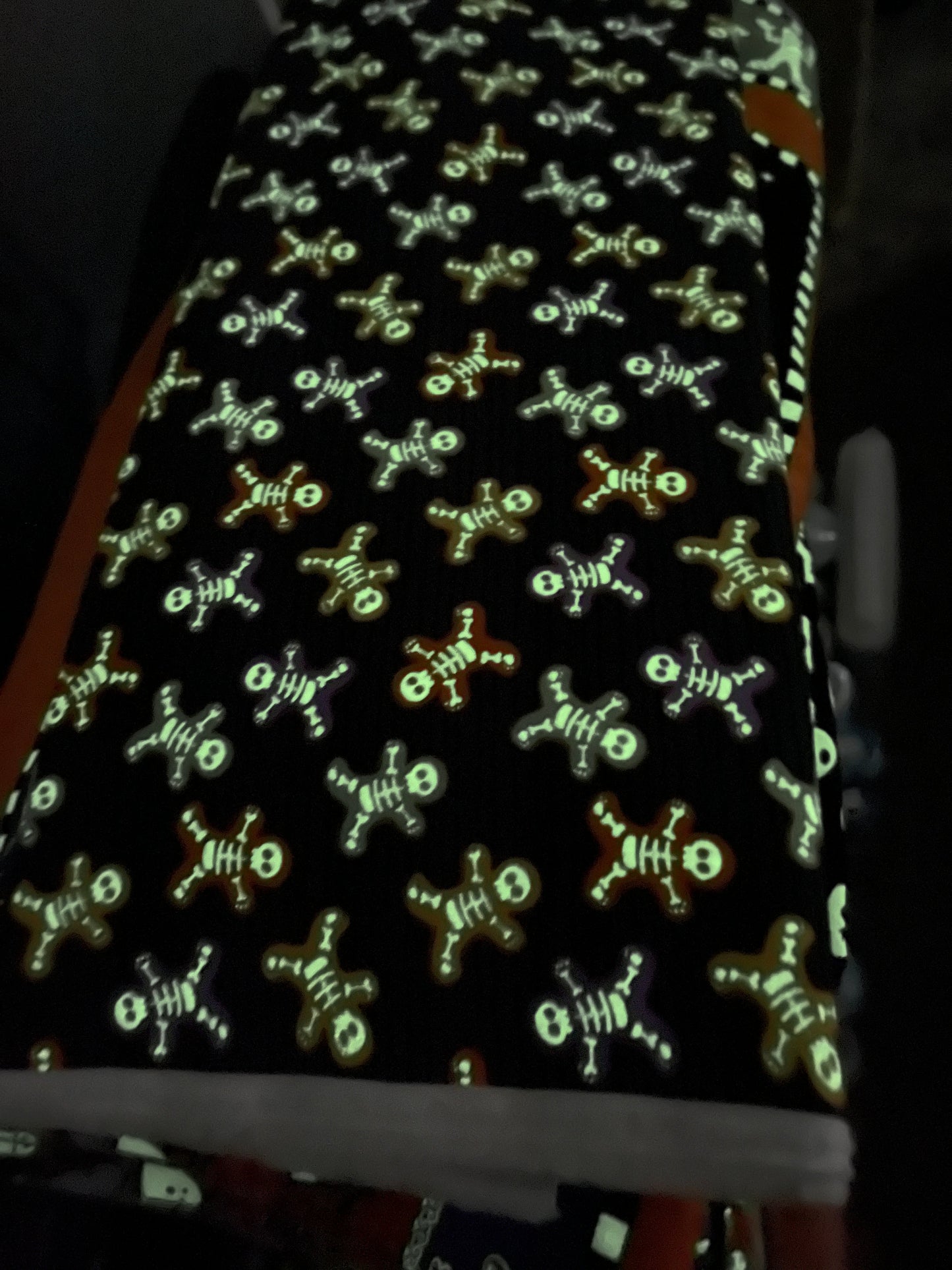 henry glass Fabric Halloween Glow in the Dark Fabric by Henry Glass Skeleton Fabric "gingerbread men" cotton fabric by the yard