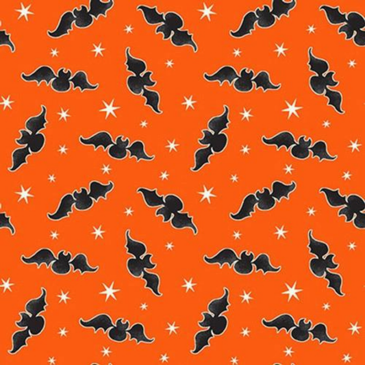 henry glass Fabric Halloween Glow in the Dark Fabric "Halloween Gingerbread Men" Multi colored skeletons