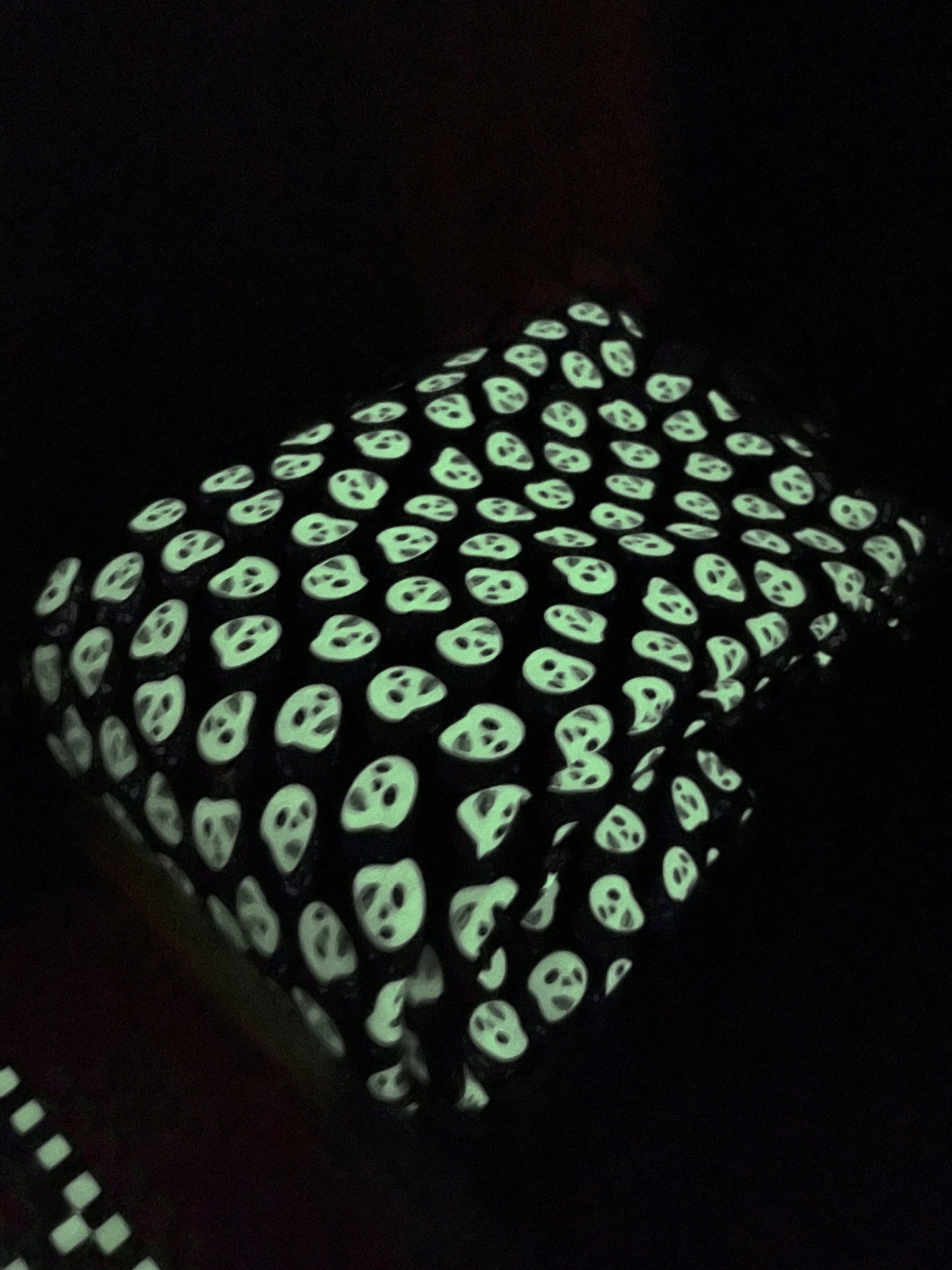 henry glass Fabric Halloween Glow in the Dark Spooky Mask Fabric