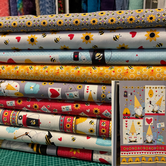 Henry Glass Fabric Honey Bee Gnomes Fabric Bundle
