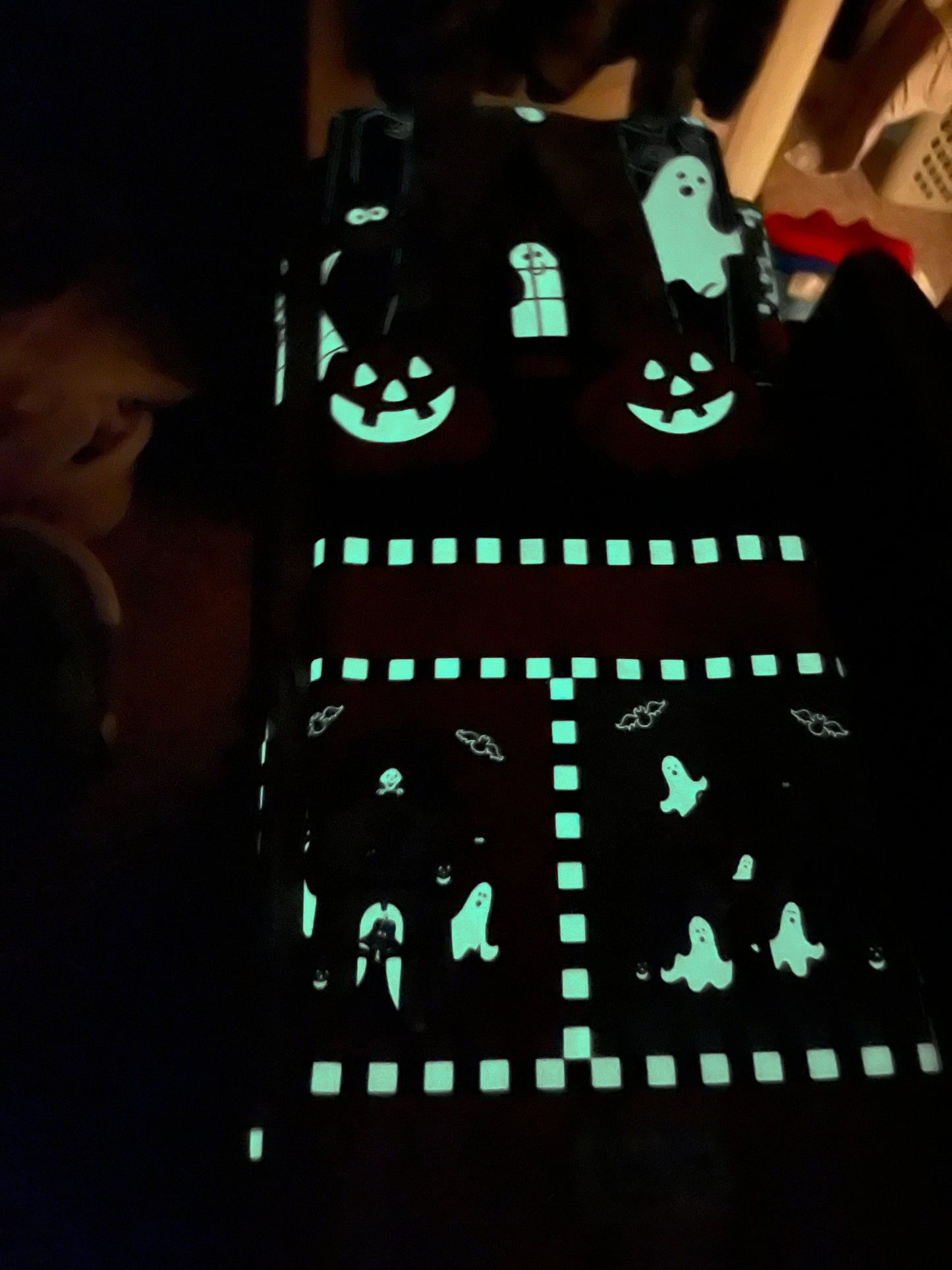 Henry Glass Fabric Panel Fabric Panel from Boo!, Fun Haunted House Cotton GLOW IN THE DARK Halloween Fabric