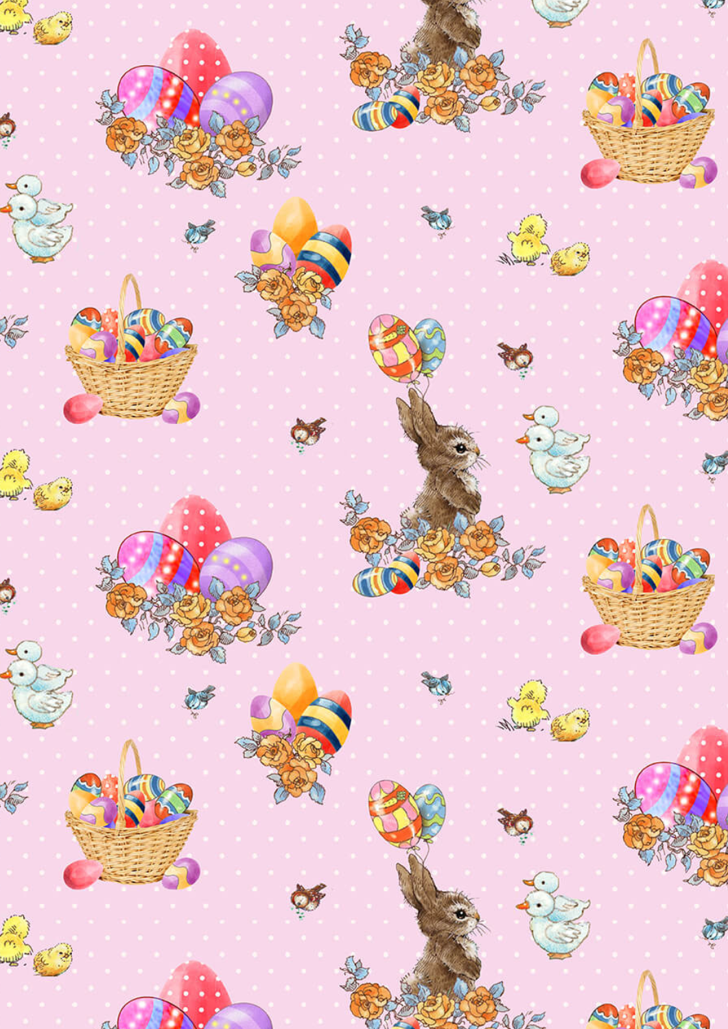 Henry Glass Quilt Kit Hoppy Hunting & Bunny Tails Easter Beginner Quilt Kit with Picture This Pattern
