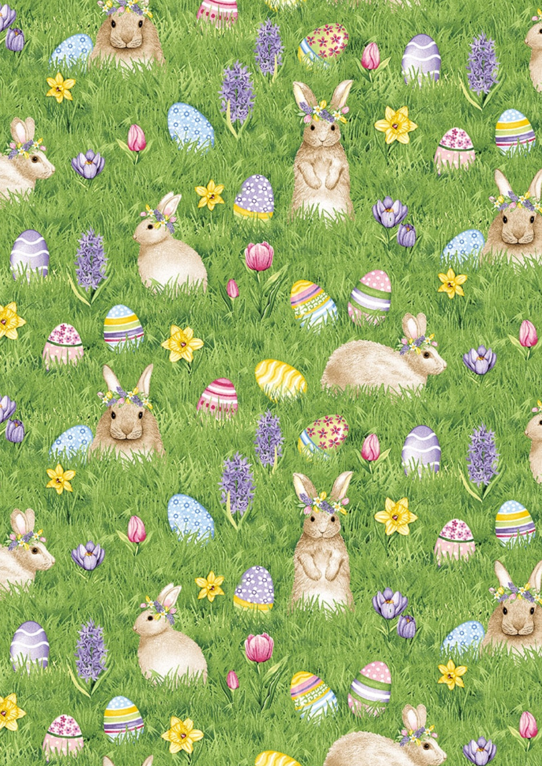 Henry Glass Quilt Kit Hoppy Hunting & Bunny Tails Easter Beginner Quilt Kit with Picture This Pattern