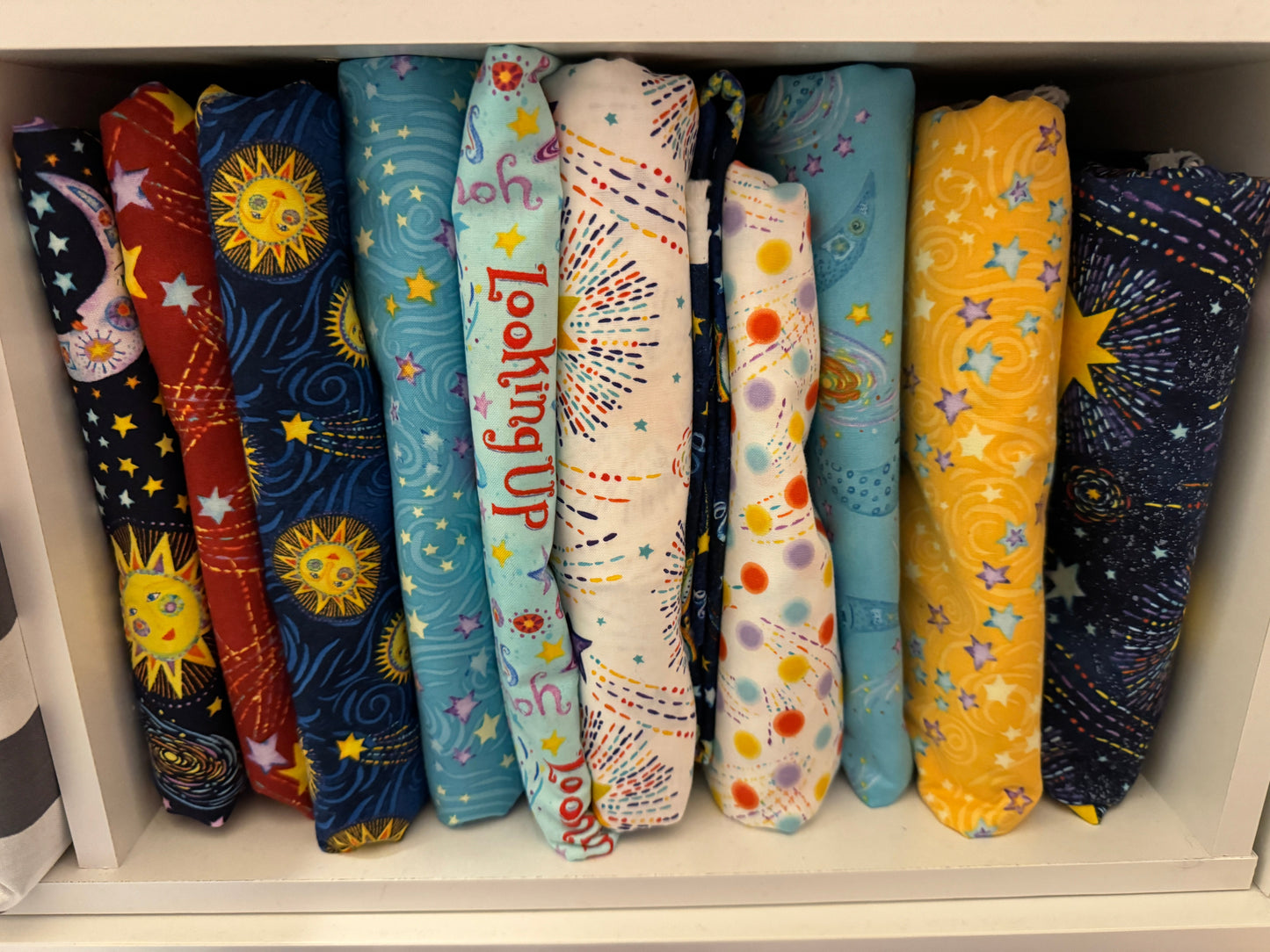 Henry Glass Quilt Kit QUILT KIT Stay Wild Moon Child by Henry Glass with Kwik Shifted Blocks beginner quilt pattern with free panel gift, Celestial Nursery Fabric