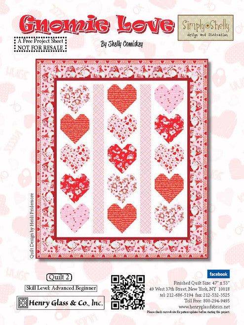 Henry Glass Quilt Pattern FREE QUILT PATTERN download Gnomie Love by Shelly Comiskey Quilt #2 for Henry Glass  47" x 53"