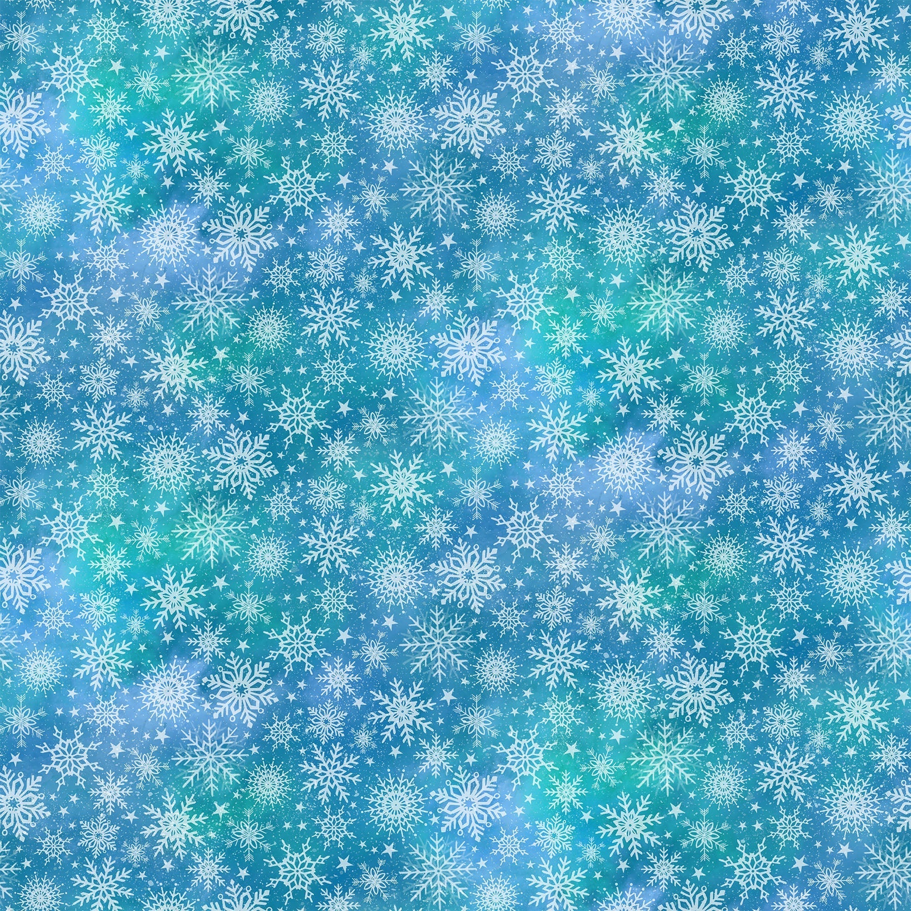 Northcott Fabric by the Yard Angels on High Teal Snowflakes (DP25358-66)