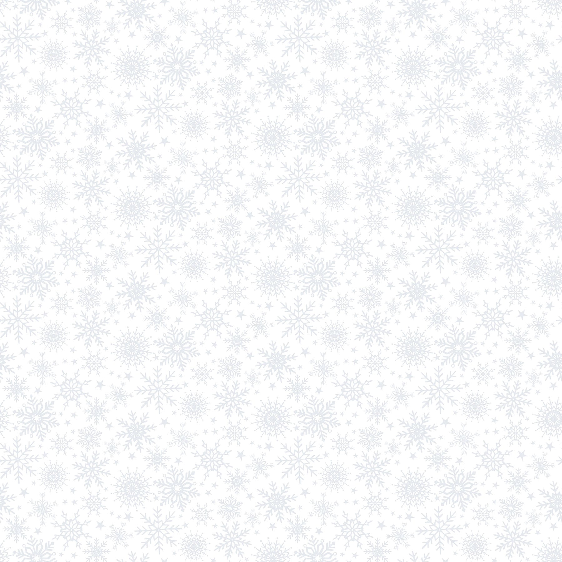 Northcott Fabric by the Yard Angels on High White Multi Snowflakes (DP25357-10)