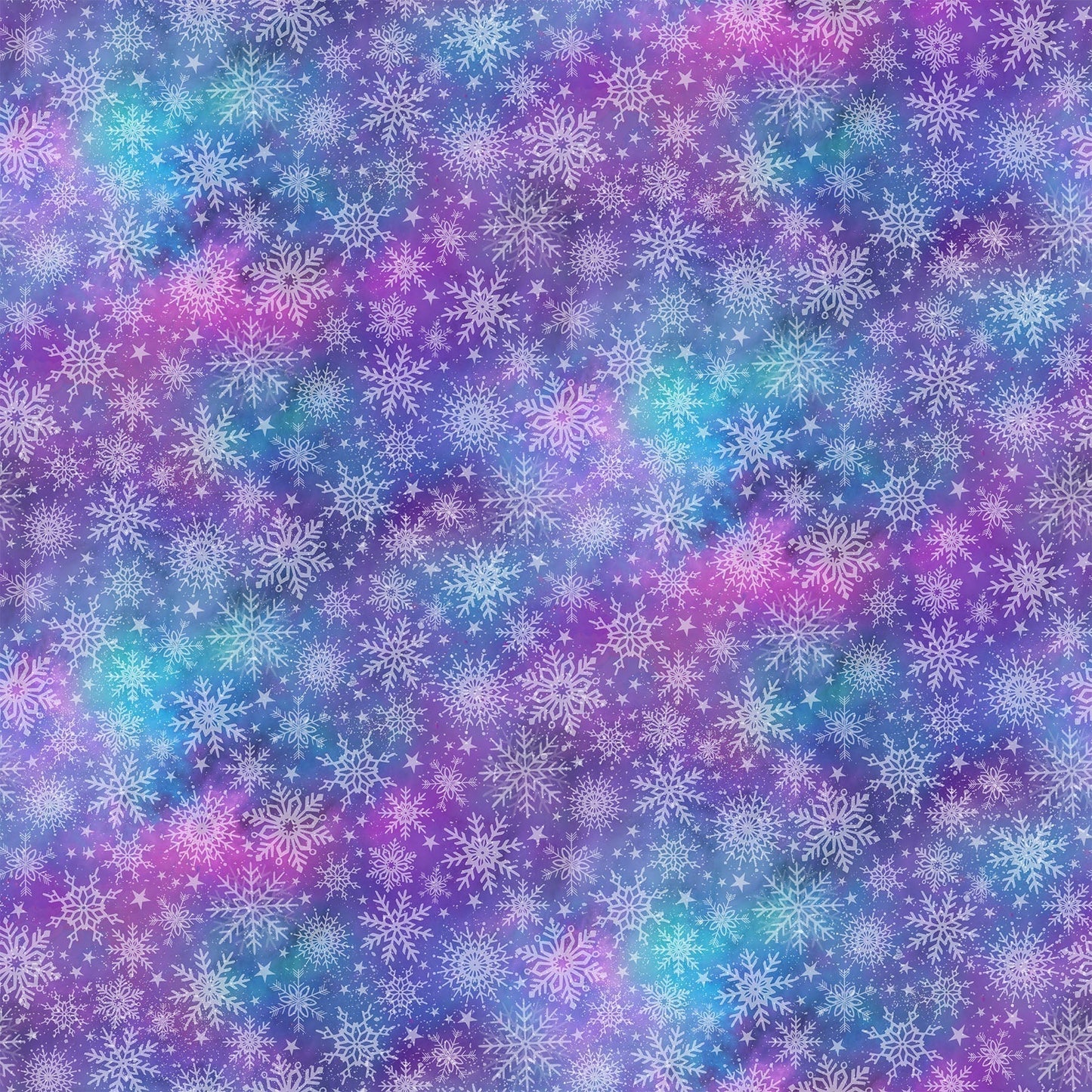 Northcott Fabric by the Yard Angels on High White Multi Snowflakes (DP25357-10)