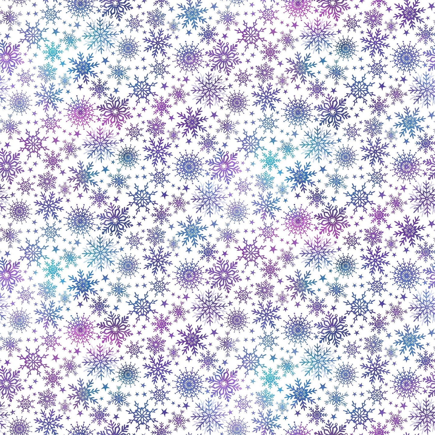 Northcott Fabric by the Yard Angels on High White Snowflakes Pigment (25361-10)